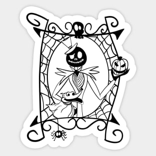 Kid's Jack Skellington in Black Sticker